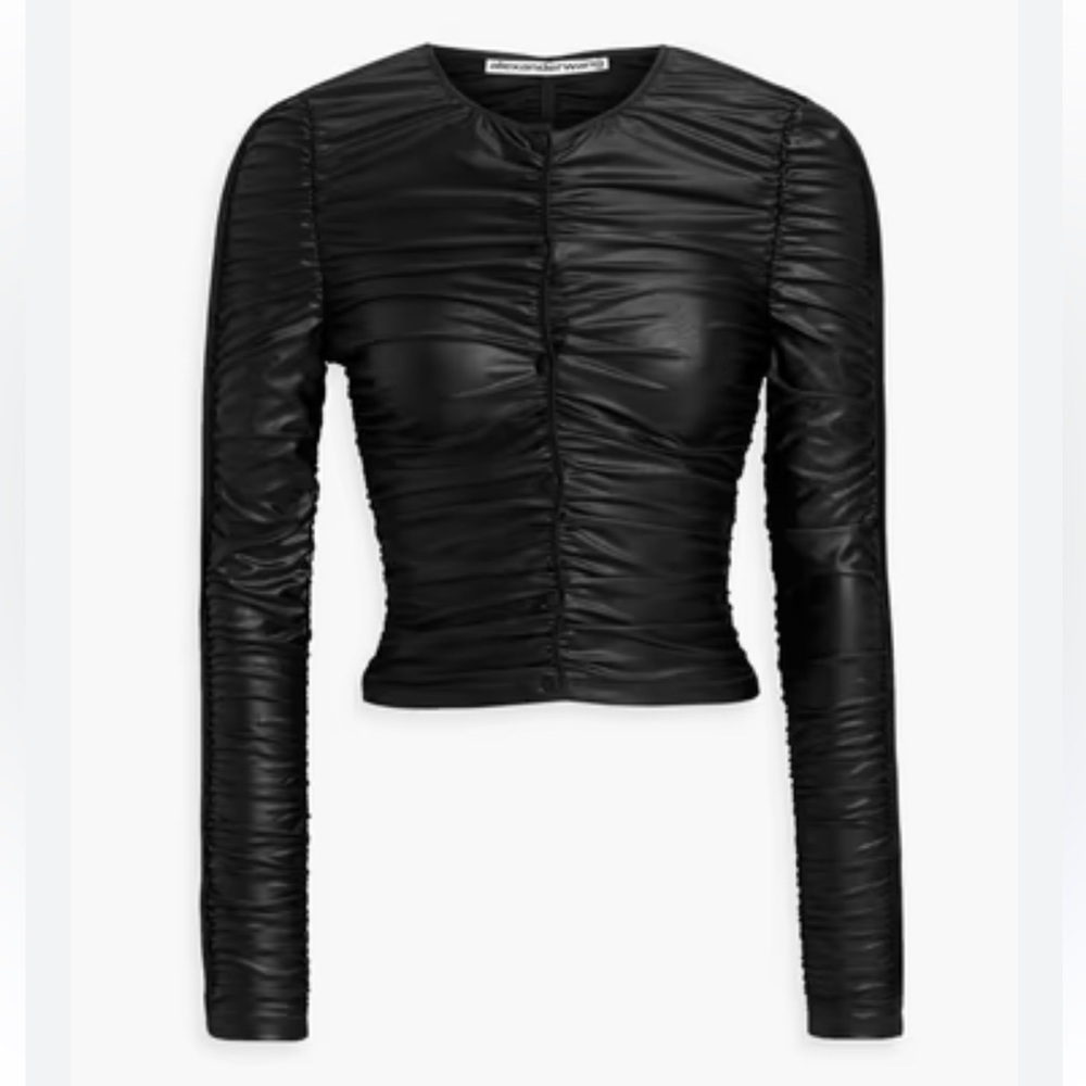 Alexander Wang Ruched satin-jersey top